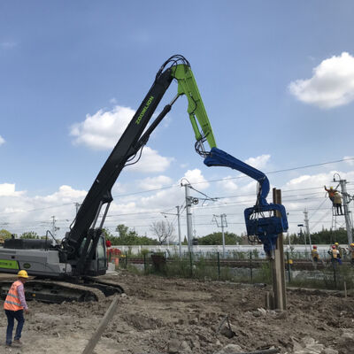 CE Certified Hydraulic Vibro Hammer – 12m Depth & Excavator-Mounted for Sheet Pile