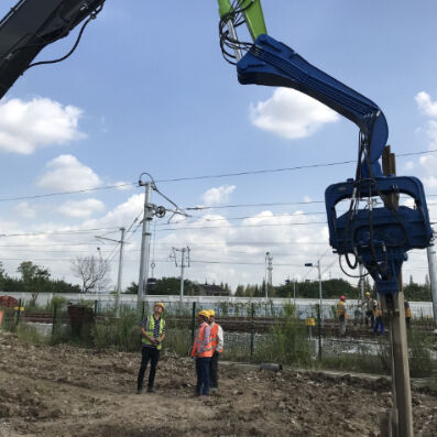 High Precision Excavator Pile Driver - Vibratory Operation & 18m Max Pile Length