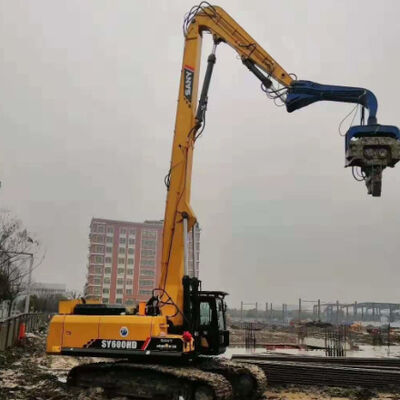 Excavator Sheet Pile Driver – Jetties Water Driven & Hydraulic Power